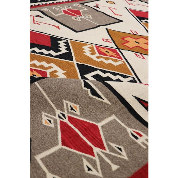 Tuscany Ivory/Multi 8 ft. x 10 ft. Geomatric Area Rug