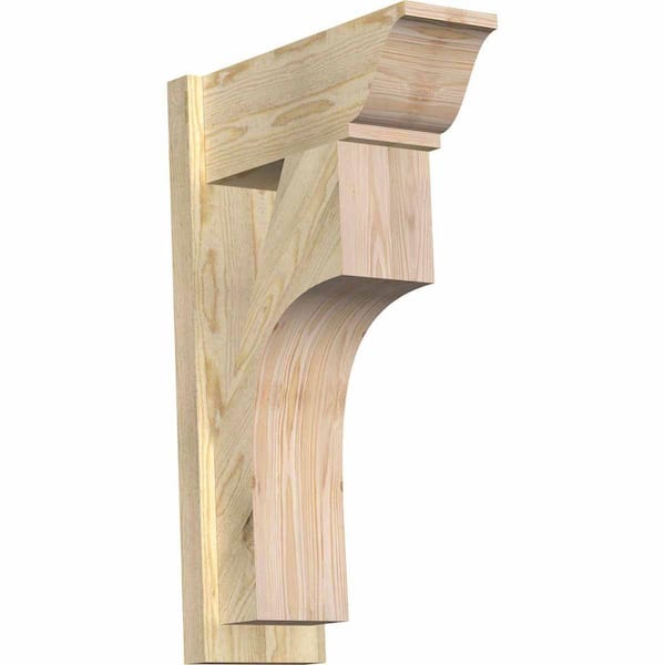 Ekena Millwork 8 in. x 32 in. x 20 in. Westlake Traditional Rough Sawn Douglas Fir Outlooker