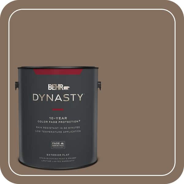 BEHR DYNASTY 1 gal. #N230-6 Whiskey Barrel Flat Exterior Stain-Blocking Paint & Primer