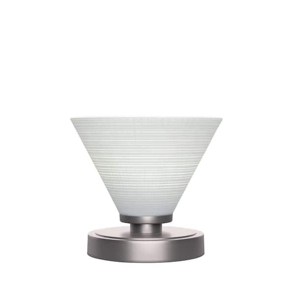 Unbranded Quincy 6.5 in. Graphite Accent Lamp with Glass Shade