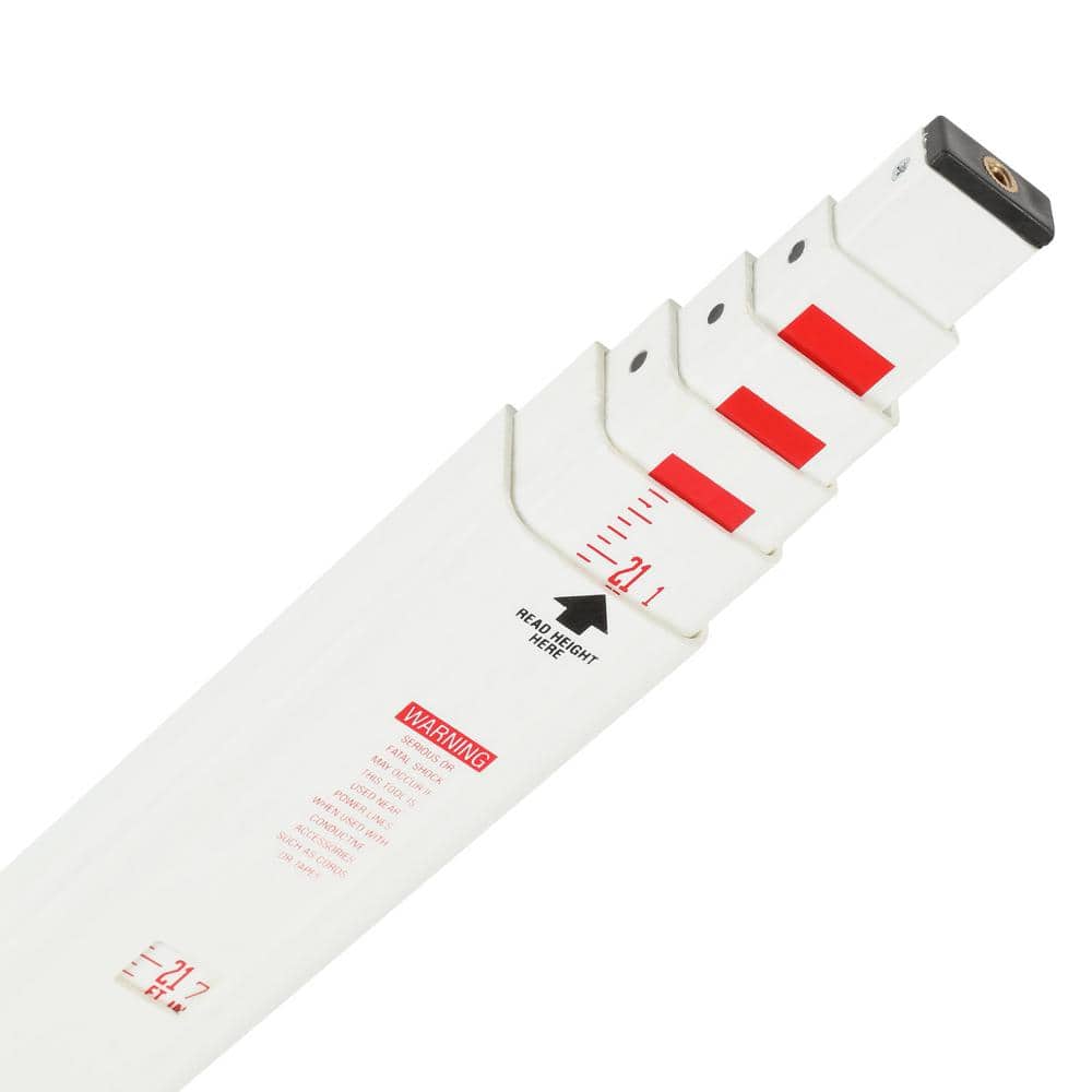 25-Foot Telescoping Fiberglass Grade Rod with Easy-Read Graduations