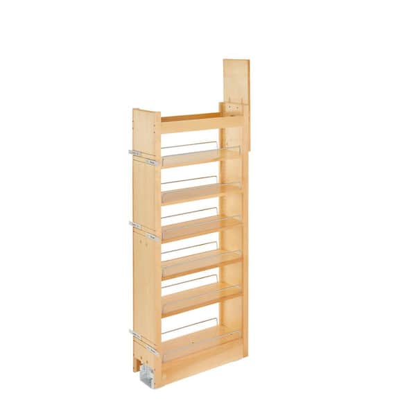 Rev-A-Shelf 43.375 in. H x 5 in. W x 22 in. D Pull-Out Wood Tall Cabinet Pantry