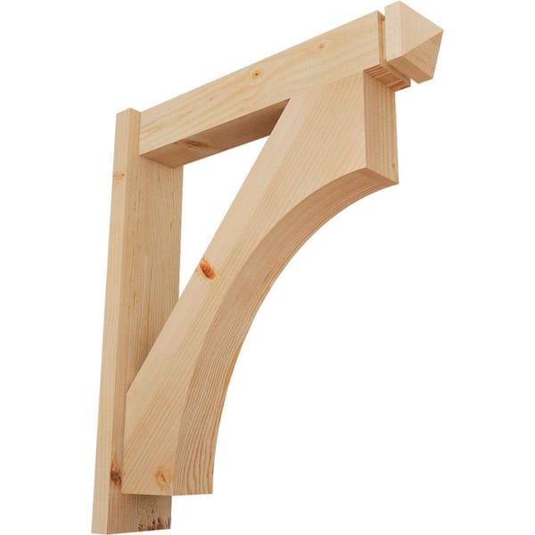 Ekena Millwork 6 in. x 30 in. x 26 in. Douglas Fir Westlake Arts and Crafts Smooth Outlooker