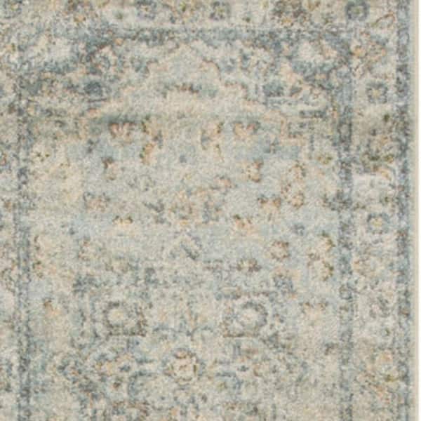 2 X 10 White Medallion Washable Area Rug Runner Rug