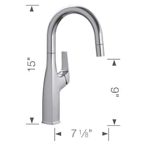 Rivana Single-Handle Pull-Down Bar Faucet in Stainless