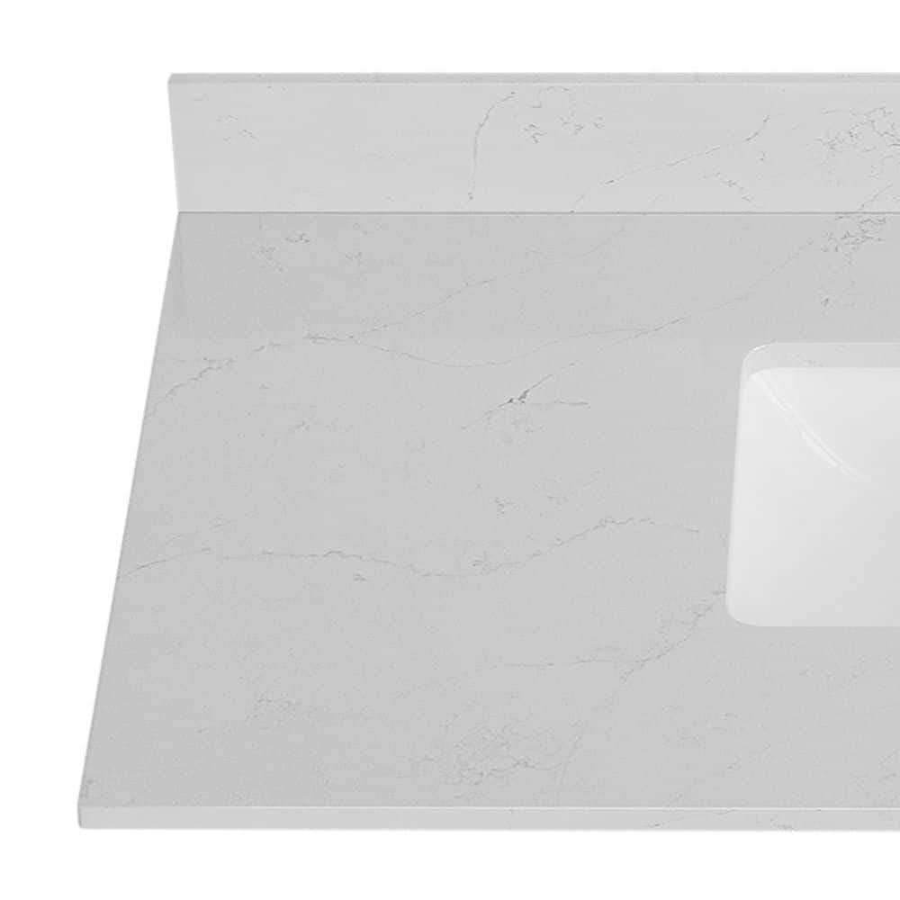 Bianco Bella 49'' White Quartz Undermount Single Sink Vanity Top