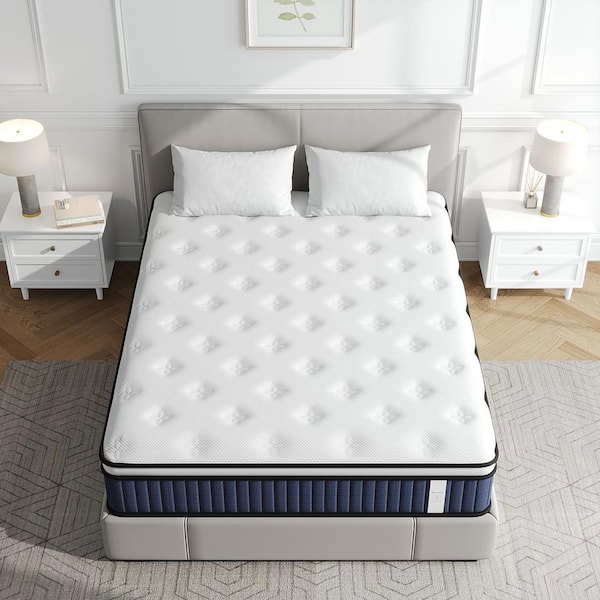 Full Medium Hybrid 12 in. Mattress in a Box with Motion Isolation and Cooling, Certified Construction