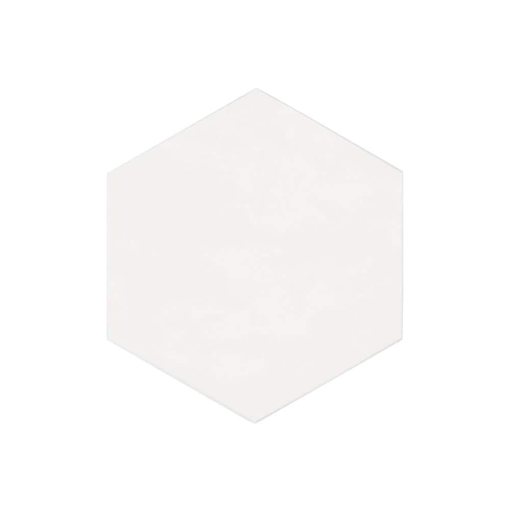 White Matte Hexagon Porcelain Tile for Indoor Use