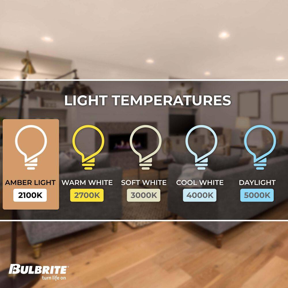 Amber 60W Antique Dimmable Incandescent Light Bulb Pack