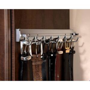 Sidelines 14 in. Chrome Pop Out Deluxe Belt and Tie Rack