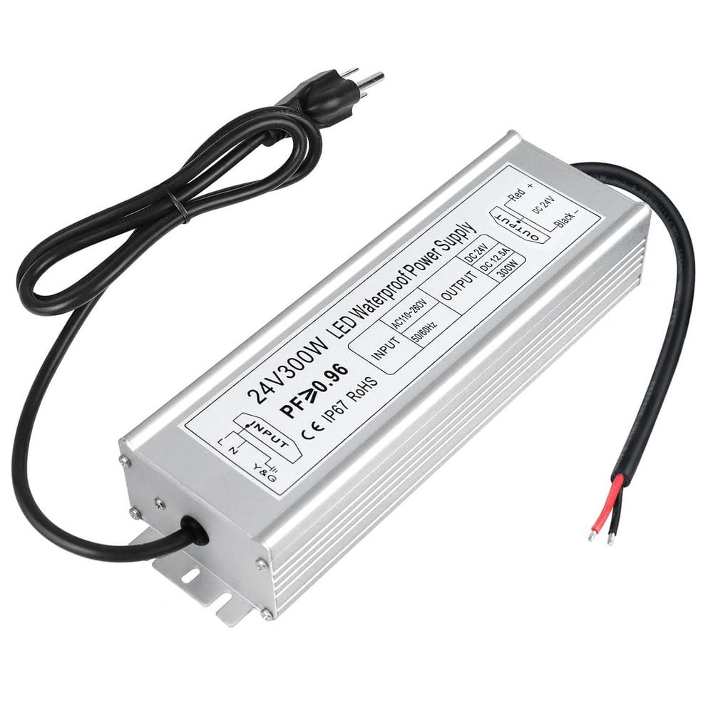 300W 24V LED Driver Power Supply IP67 Waterproof Low Voltage Transformer AC to DC Converter 3-Prong Plug Outdoor Use price history on PriceWatchPro
