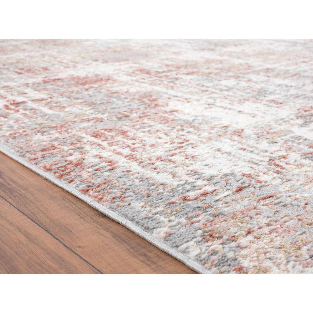 Elegance Rust Rectangle 5'3" x 7'2" Stain-Resistant Polyester Area Rug