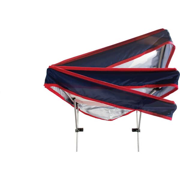 US Flag Folding Camp Chair W/ Adjustable Sun Shade Outdoor Travel Gear 