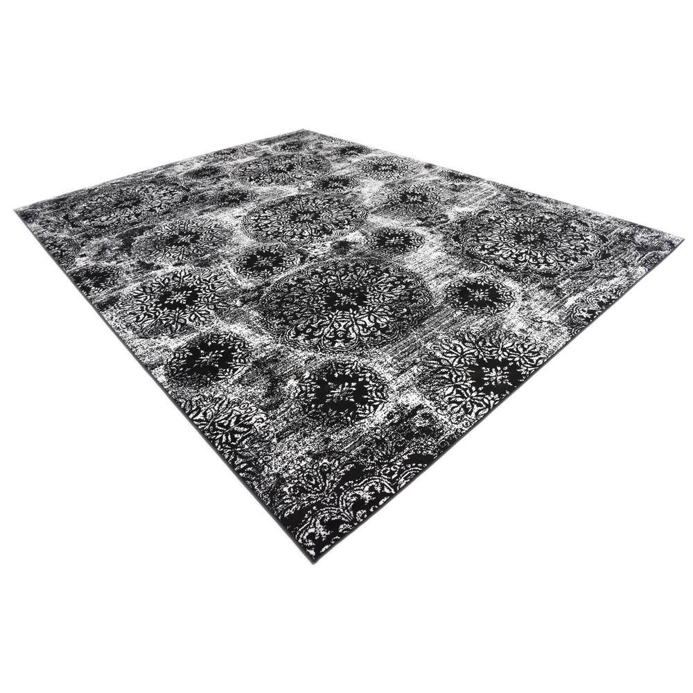 Grand Sofia 9' x 12' Black Reversible Stain-Resistant Area Rug
