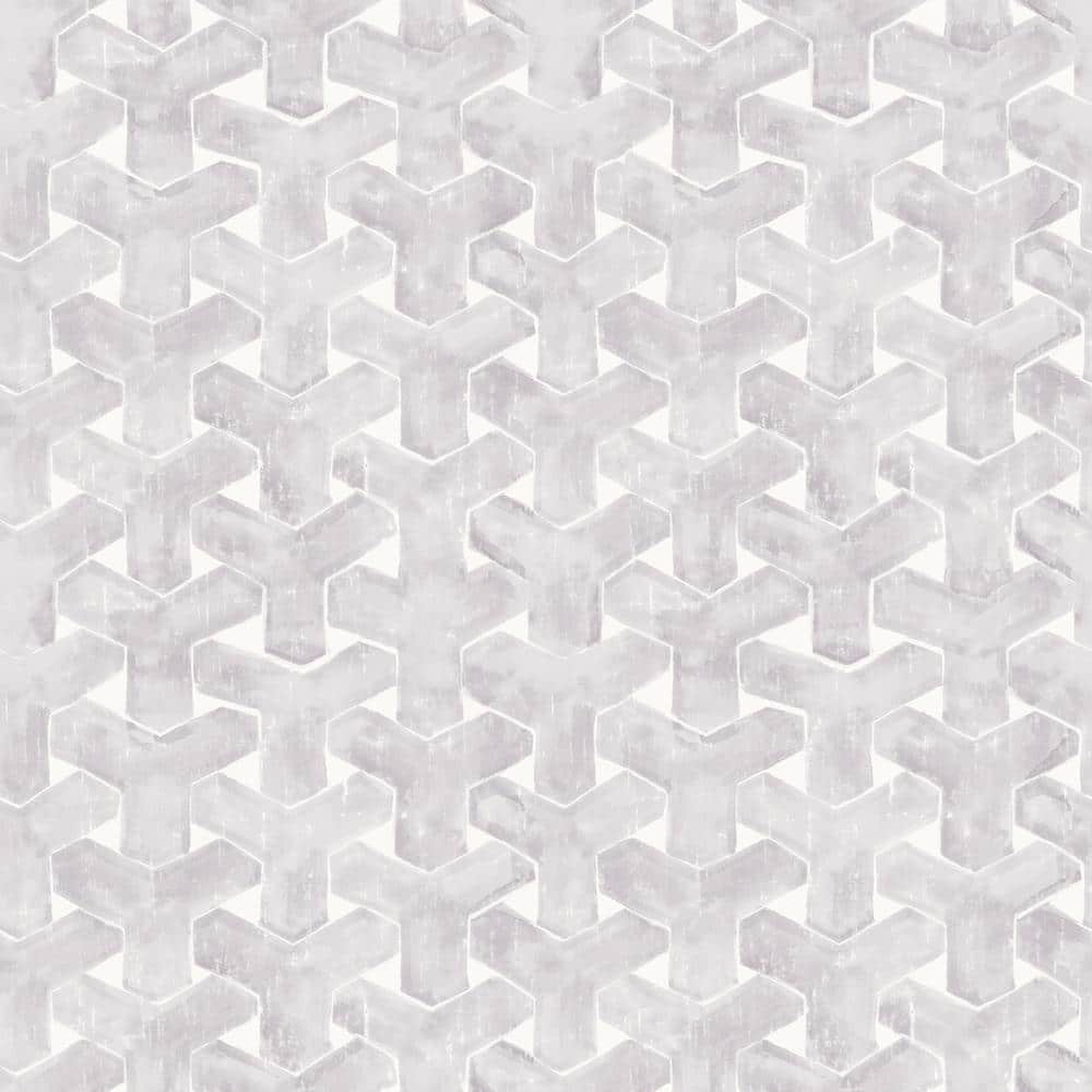 Tempaper Trellis Steel Grey Removable Peel and Stick Vinyl Wallpaper