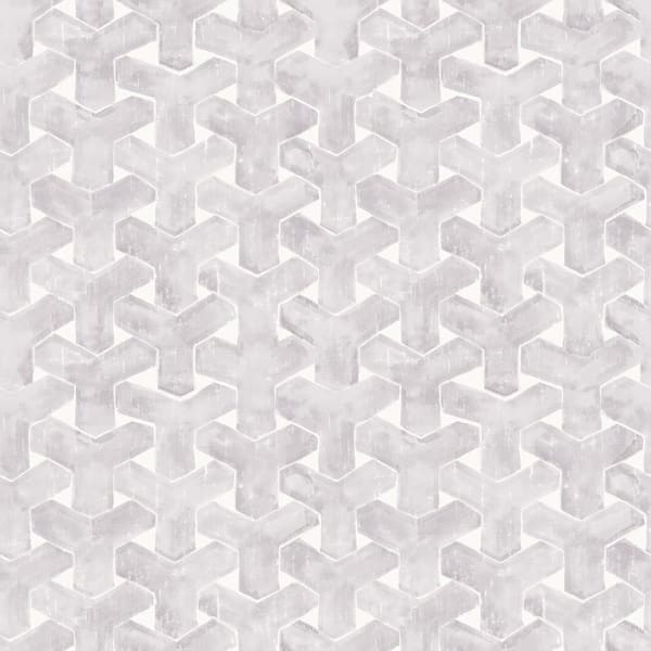 Tempaper Steel Grey Trellis Vinyl Peel and Stick Wallpaper Roll (Covers 28 sq. ft.)