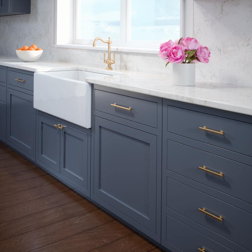 Flynn 7.5" Satin Brass Rectangular Bar Pull