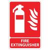 8 in. x 5.5 in. Plastic Fire Extinguisher Sign