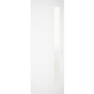 30 in. x 84 in. Unassembled Universal/Reversible Solid Wood Painted White Flush Mount Hidden Door with Silver Hinge