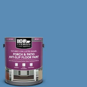 1 gal. #M520-5 Alpha Blue Textured Low-Lustre Enamel Interior/Exterior Porch and Patio Anti-Slip Floor Paint
