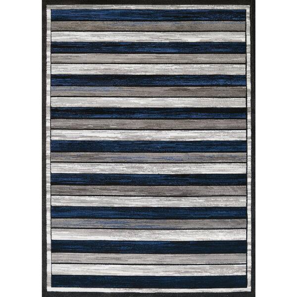 United Weavers Studio Painted Deck Denim Blue 1 ft. 10 in. x 3 ft. Indoor Area Rug