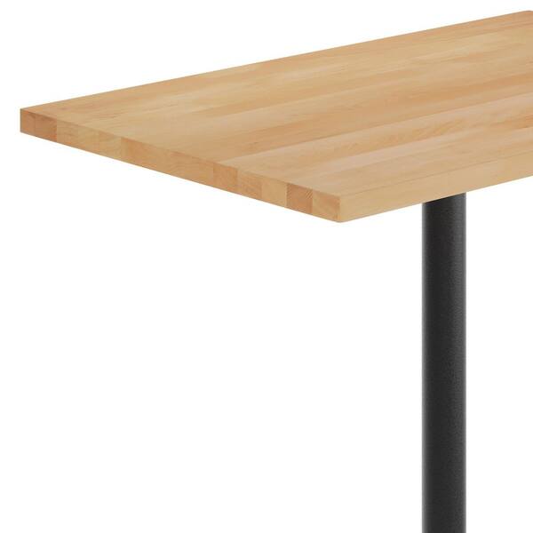 Carnegy Avenue Bennett 42 in. H Natural Top/Black Base Rectangle