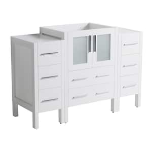 Torino 48 in. Modern Bathroom Vanity Cabinet Only in White