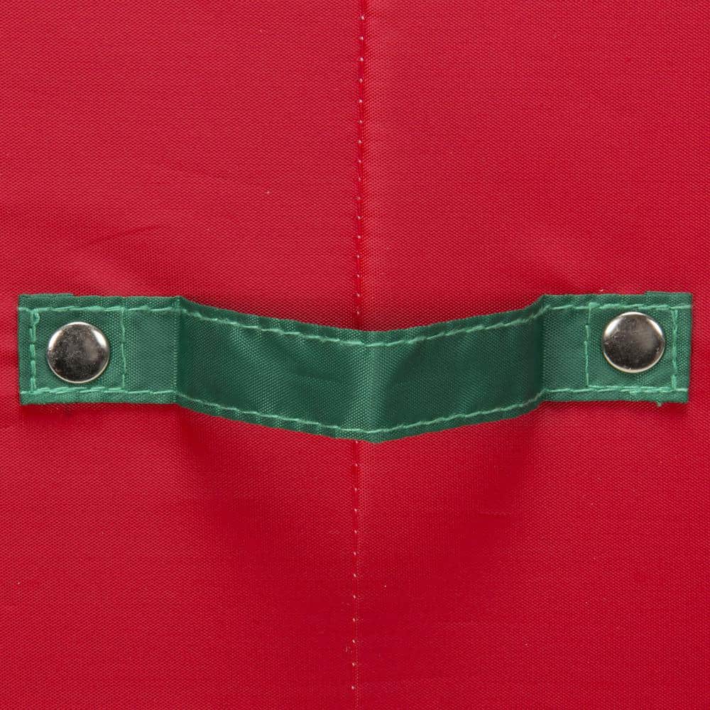 Red and Green Collapsible Holiday Stemware Storage Box with Lid