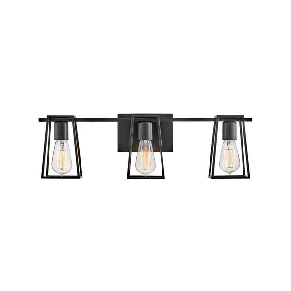 HINKLEY - Filmore 24.0 in. 3 Light Black Vanity Light