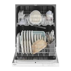 24 in. White Top Control Dishwasher