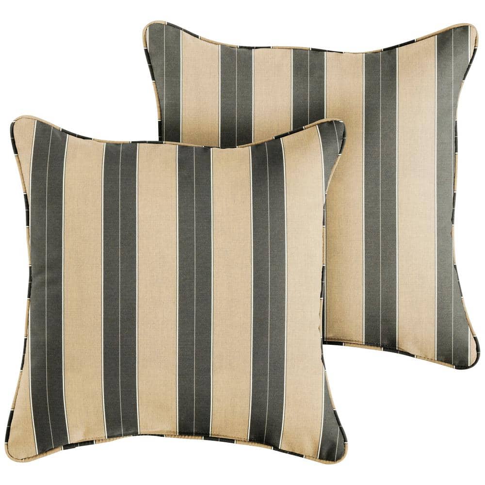 Sunbrella Berenson Tuxedo Outdoor Corded Throw Pillows (2-Pack)
