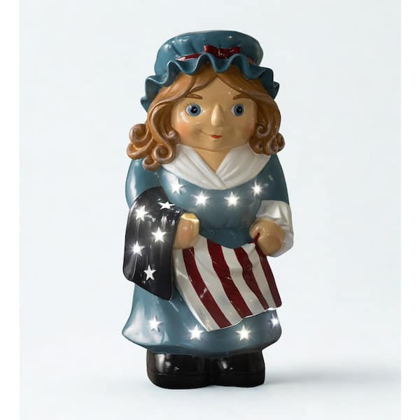 19 in. Betsy Ross Shorty Resin Garden Statue