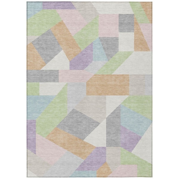 Chantille Machine Washable Indoor/Outdoor Abstract ACN2893 Mint 3 ft. x 5 ft. Area Rug