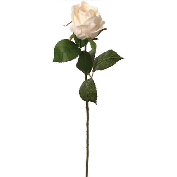 Larksilk 4 in. White Artificial Rose Bud Floral Arrangements, (Set of 48) Lifelike Blooms, Floral Home by Artificial Flowers