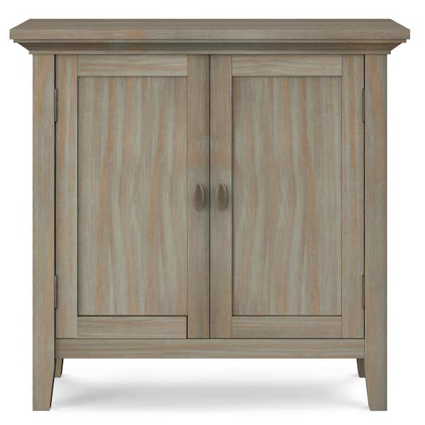 Simpli Home Burlington Solid Wood 30 in. Wide Transitional Low Storage  Cabinet in White AXCBUR14-WH - The Home Depot