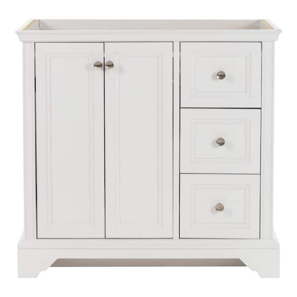 Home Decorators Collection Stratfield 36 in. W x 22 in. D x 34 in. H Bath Vanity Cabinet without Top in White