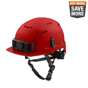 BOLT Red Type 2 Class C Front Brim Vented Safety Helmet