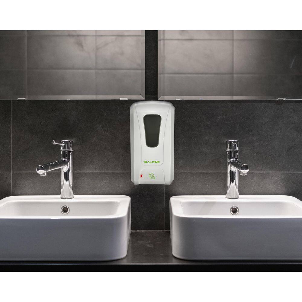 White Plastic Automatic Foaming Hand Sanitizer Dispenser