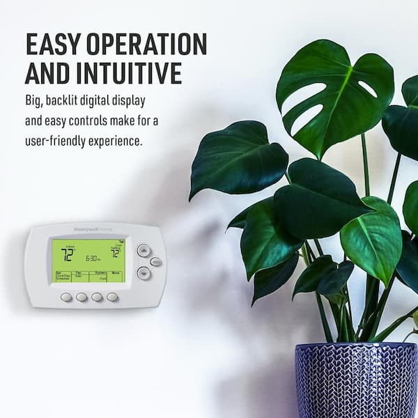 Wi-Fi 7-Day Programmable Smart Thermostat with Digital Backlit Display