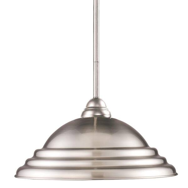 Filament Design Bell 1-Light Brushed Nickel Pendant