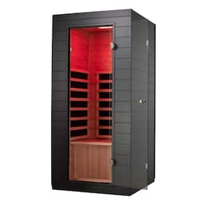 EZLIFE 2-Person Indoor Hemlock Infrared Sauna with Chromotherapy