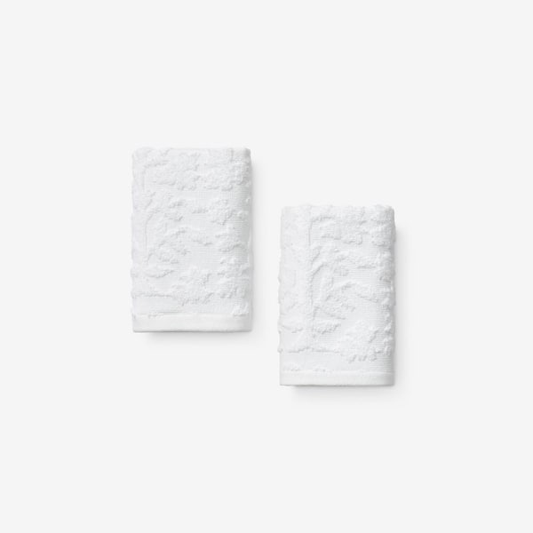 Company Cotton Floral Jacquard White Cotton Single Wash Cloth