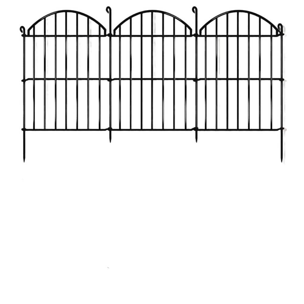 32 Panels Metal Decorative Garden Fence 23 in. (H) x 34 ft. (L) Rustproof M