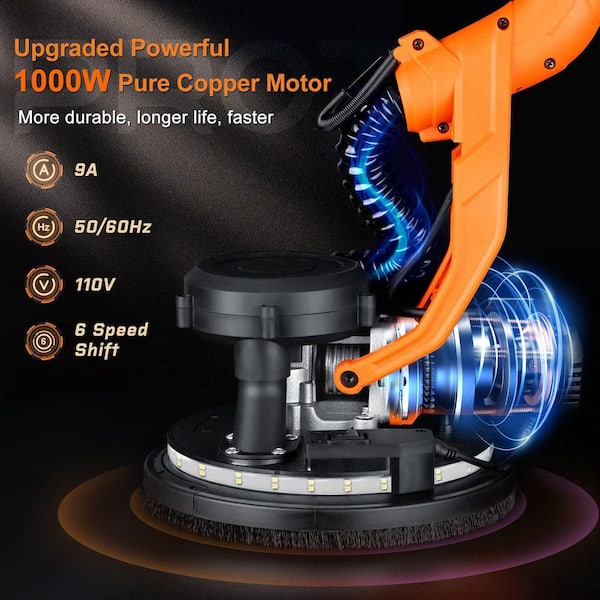Laybus 63 in. Drywall Sander with Vacuum Dust Collection, LED