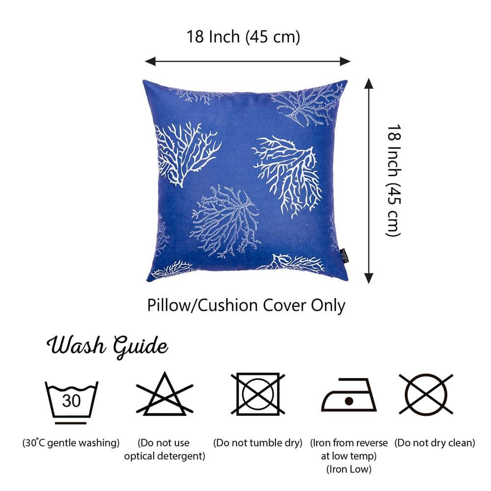 Nautica Dark Blue and White Polyester Pillow Covers Set