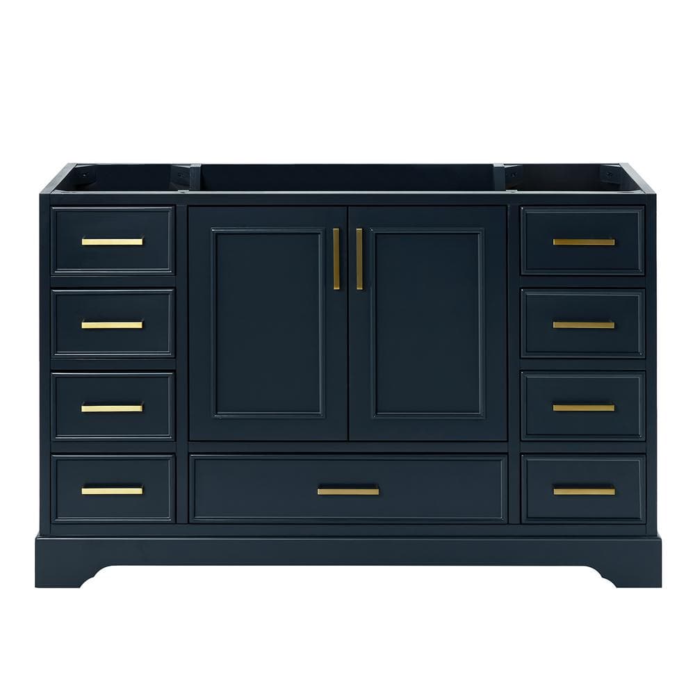 Stafford 54.75 in. W x 21.5 in. D x 34.5 in. H Bath Vanity Cabinet without Top in Midnight Blue price history on PriceWatchPro