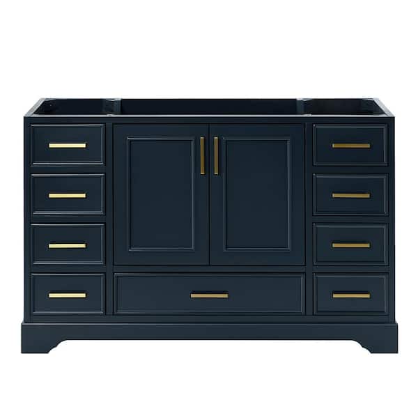 ARIEL Stafford 54.75 in. W x 21.5 in. D x 34.5 in. H Bath Vanity Cabinet without Top in Midnight Blue