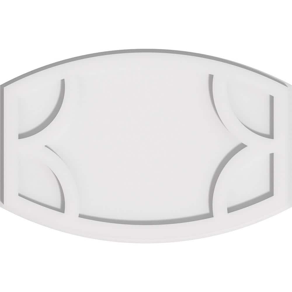 White PVC Contemporary Ceiling Medallion, 20" x 13.38"