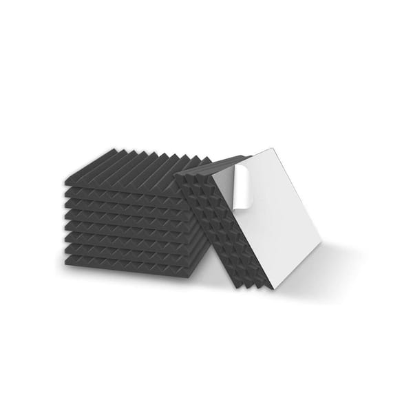 12-Pack 1 in. x 12 in. x 12 in. Acoustic Foam Panels for Studio, Office, Home, High Desnsity Studio Soundproofing Wedges