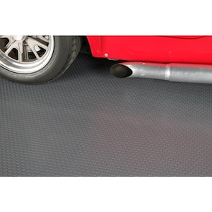 Small Coin 5 ft. x 10 ft. Slate Grey Commercial Grade Vinyl Garage Flooring Cover and Protector